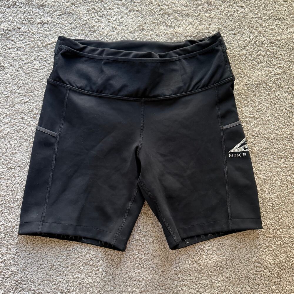 Nike Epic Luxe Women's Trail Running Shorts Black Sz M Pockets
